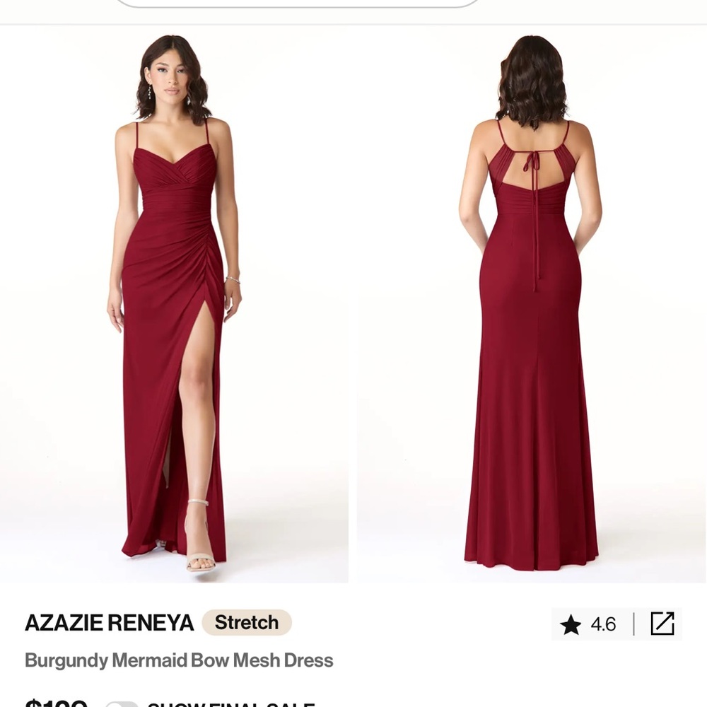 Azazie Reneya Burgundy Dress